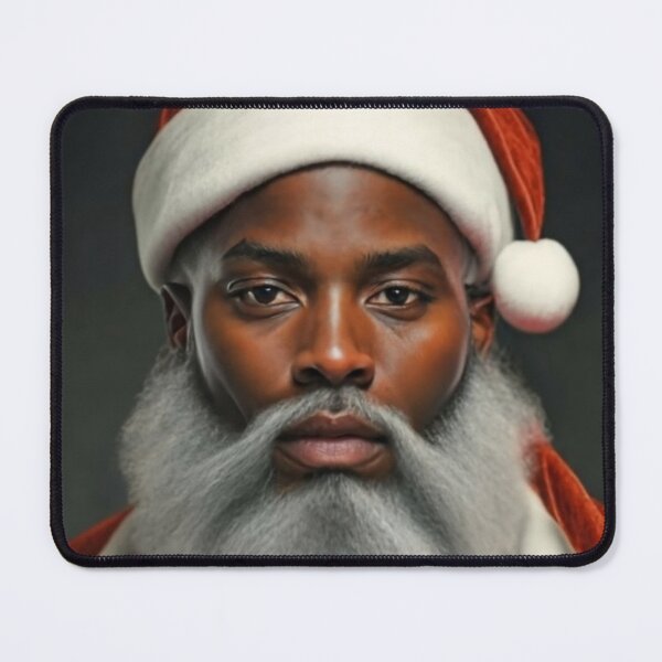 Item preview, Festive Black Santa Claus T-Shirt Sticker designed and sold by PedalPowerGFX.