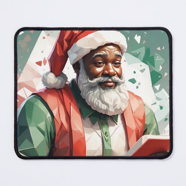 Item preview, Festive Black Santa Claus T-Shirt Sticker designed and sold by PedalPowerGFX.