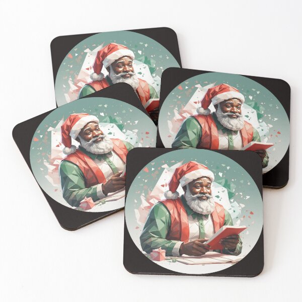 Item preview, Festive Black Santa Claus T-Shirt Sticker designed and sold by PedalPowerGFX.