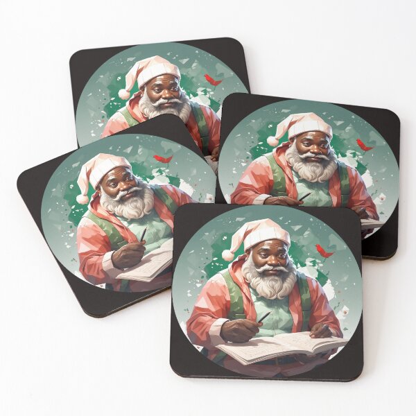 Item preview, Festive Black Santa Claus T-Shirt Sticker designed and sold by PedalPowerGFX.