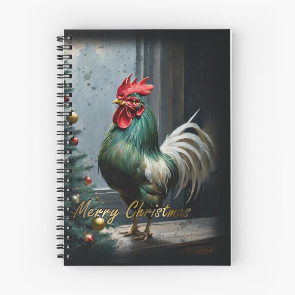 Item preview, Merry Christmas, rooster pea, CrisMor-Art designed and sold by CrisMor-Art.
