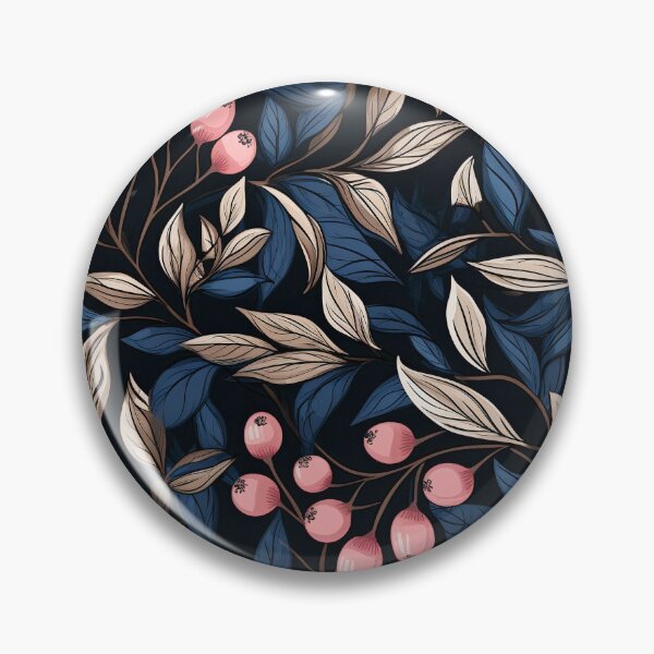 Item preview, Pink Blue Berries Wild Patten Willam Morris Inspired Style designed and sold by adlydesigns.