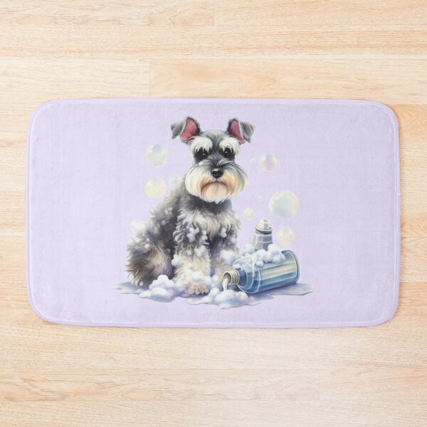 Item preview, Miniature Schnauzer Bath With Bubbles designed and sold by barksandsqueaks.