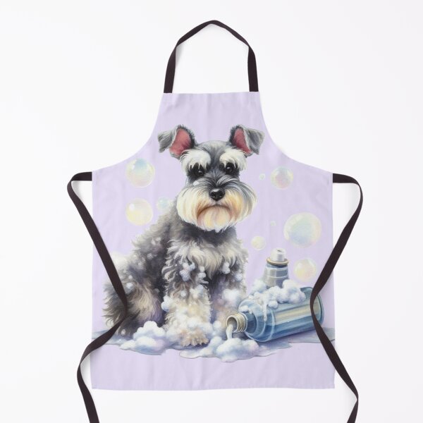 Item preview, Miniature Schnauzer Bath With Bubbles designed and sold by barksandsqueaks.