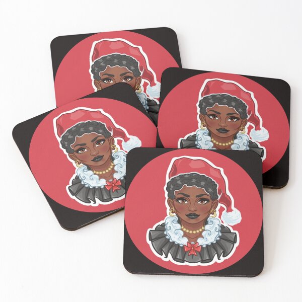 Item preview, Festive Black Santa Claus T-Shirt Sticker designed and sold by PedalPowerGFX.