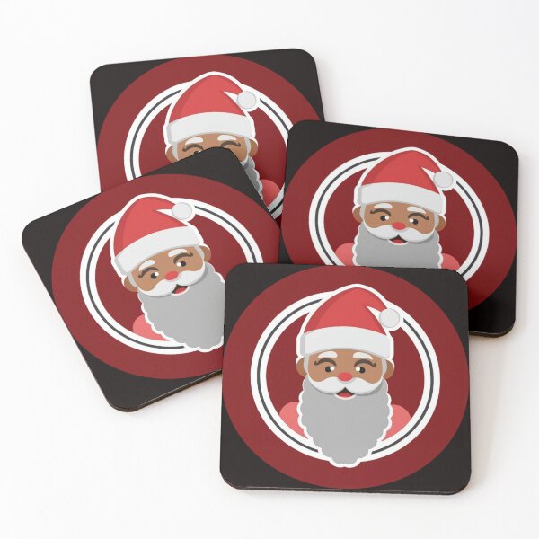 Item preview, Festive Black Santa Claus T-Shirt Sticker designed and sold by PedalPowerGFX.