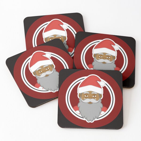 Item preview, Festive Black Santa Claus T-Shirt Sticker designed and sold by PedalPowerGFX.