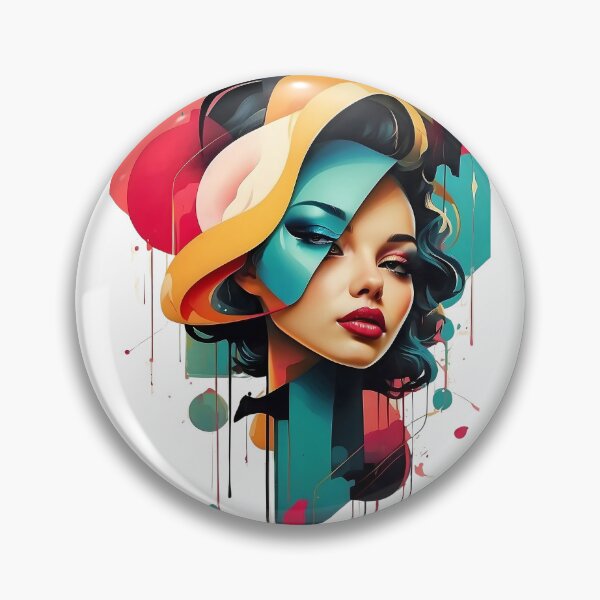 Item preview, Beautiful Girl with Colorful Art Design designed and sold by TrendiKloset.