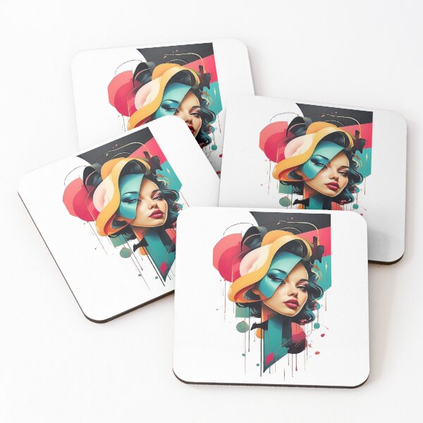 Item preview, Beautiful Girl with Colorful Art Design designed and sold by TrendiKloset.
