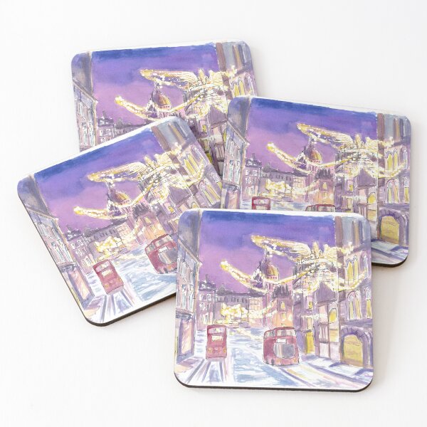 Item preview, Nightly London England Streets in Winter Romance Decor designed and sold by artshop77.