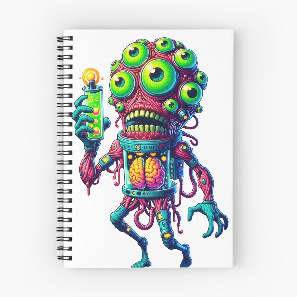 Item preview, Neon-Eyed Cyborg Creature with Brain Exposed designed and sold by psychcyberpunk.