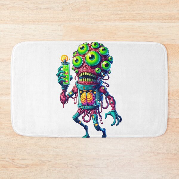 Item preview, Neon-Eyed Cyborg Creature with Brain Exposed designed and sold by psychcyberpunk.