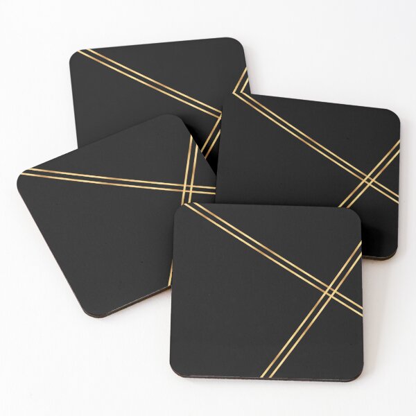 Item preview, Golden stripes, geometric figures, graphics designed and sold by Colorful-Worlds.