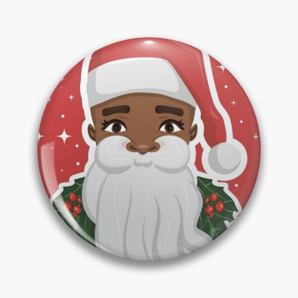 Item preview, Festive Black Santa Claus T-Shirt Sticker designed and sold by PedalPowerGFX.
