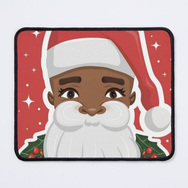 Item preview, Festive Black Santa Claus T-Shirt Sticker designed and sold by PedalPowerGFX.