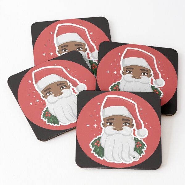 Item preview, Festive Black Santa Claus T-Shirt Sticker designed and sold by PedalPowerGFX.
