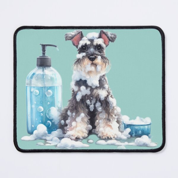 Item preview, Schnauzer Bath and Shampoo Time designed and sold by barksandsqueaks.