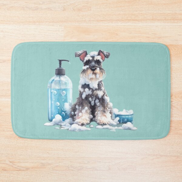 Item preview, Schnauzer Bath and Shampoo Time  designed and sold by barksandsqueaks.
