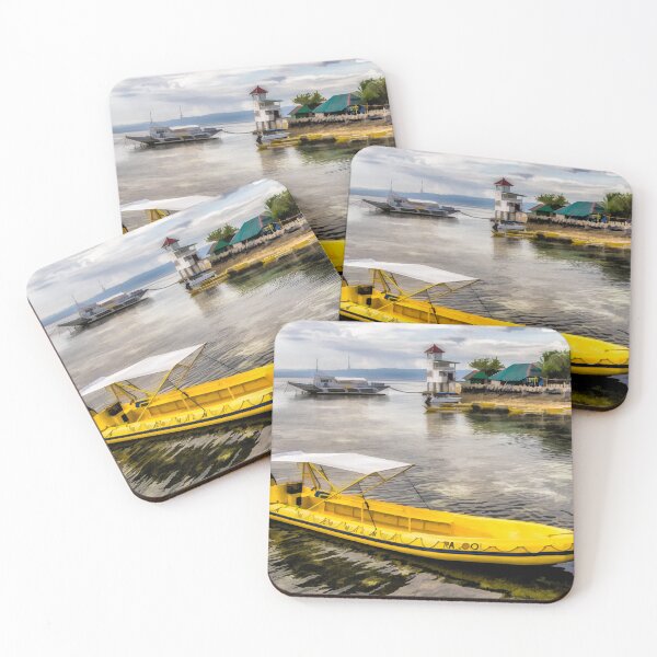 Item preview, Yellow Tour Boat Nalusuan Island Philippines designed and sold by AJEvans.