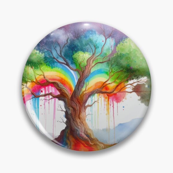 Item preview, Rainbow Tree Watercolor Painting - White Background  designed and sold by Star-Fragment.