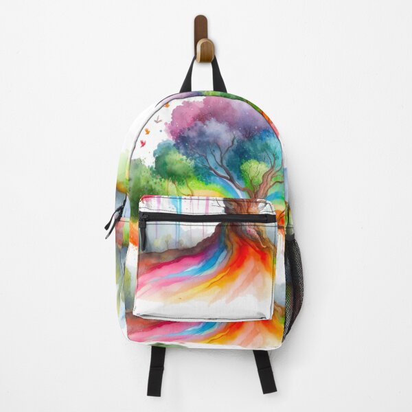 Item preview, Rainbow Tree Watercolor Painting - White Background designed and sold by Star-Fragment.