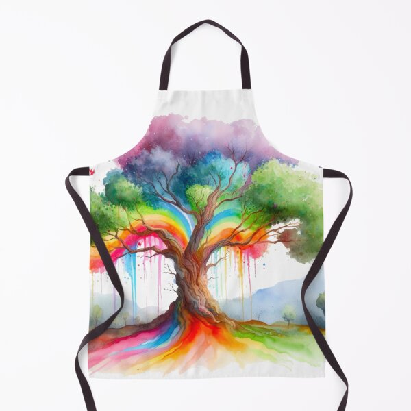 Item preview, Rainbow Tree Watercolor Painting - White Background designed and sold by Star-Fragment.