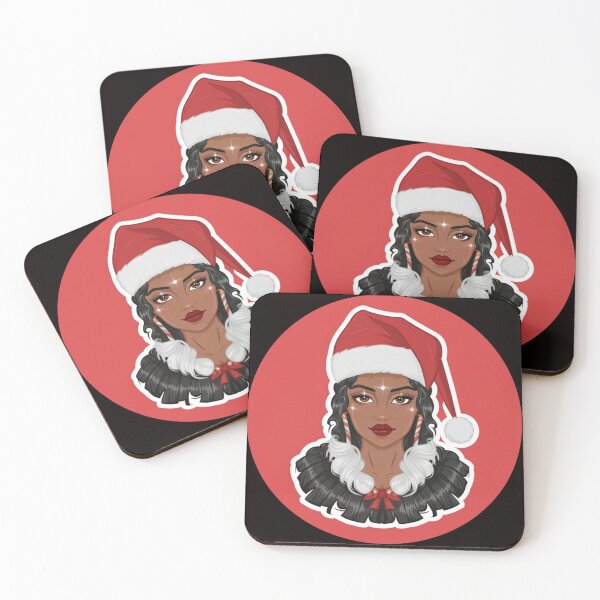 Item preview, Festive Black Santa Claus T-Shirt Sticker designed and sold by PedalPowerGFX.