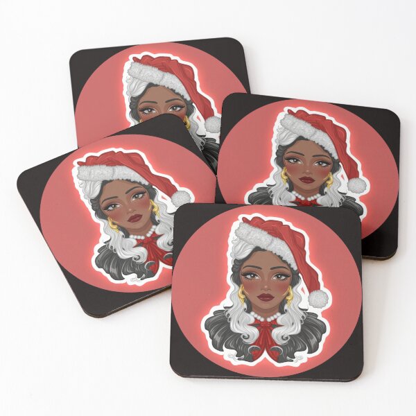 Item preview, Festive Black Santa Claus T-Shirt Sticker designed and sold by PedalPowerGFX.