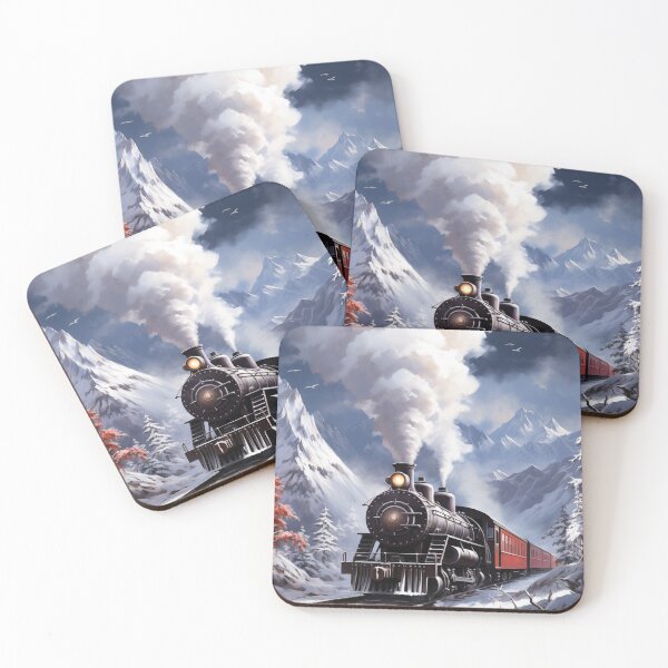 Item preview, Scooter steamer in the snowy landscape designed and sold by czintos.