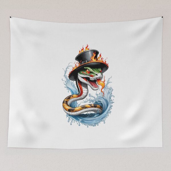 Item preview, Ablaze and Afloat: The Fire-Water Cobra designed and sold by Pixel Dome.
