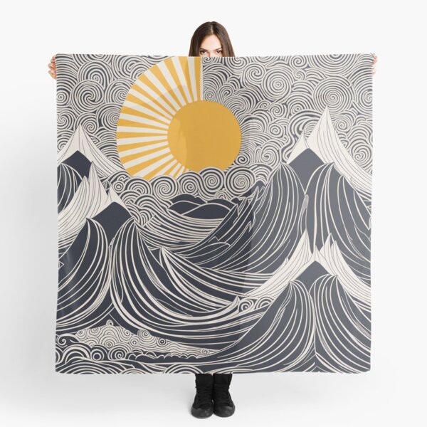 Sun, mountain and sea Scarf