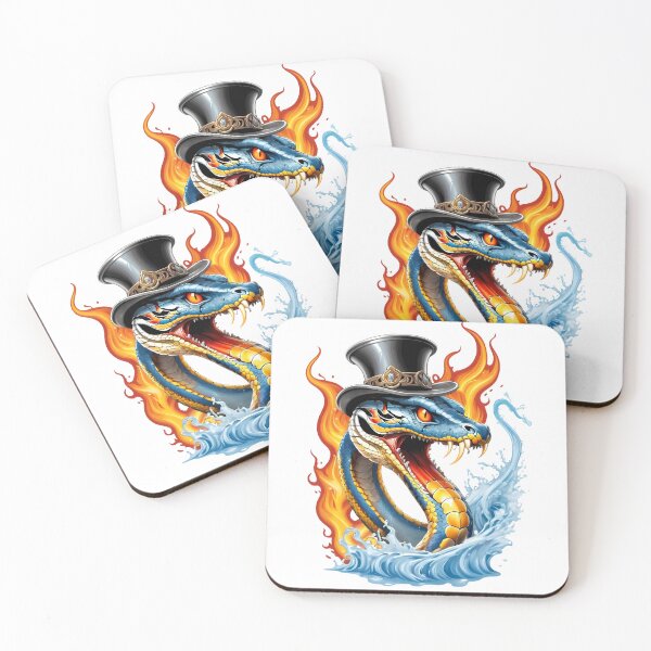 Item preview, Steampunk Serpent of Flame and Wave designed and sold by Pixel Dome.