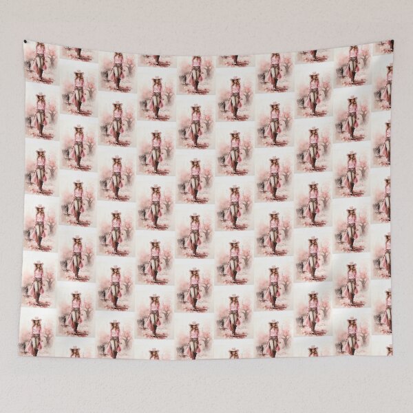 Item preview, Cowgirl in pink print designed and sold by PaperieJennifer.