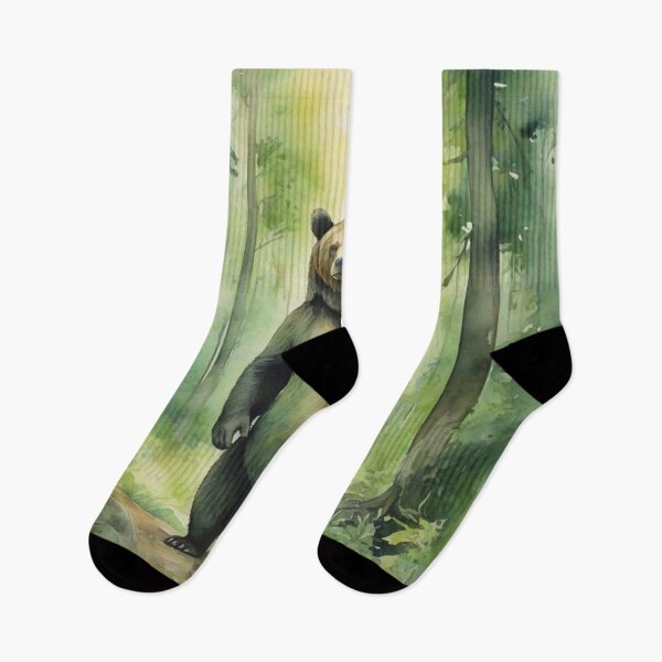 Item preview, Dear in Green forest_watercolour designed and sold by shokA Design.