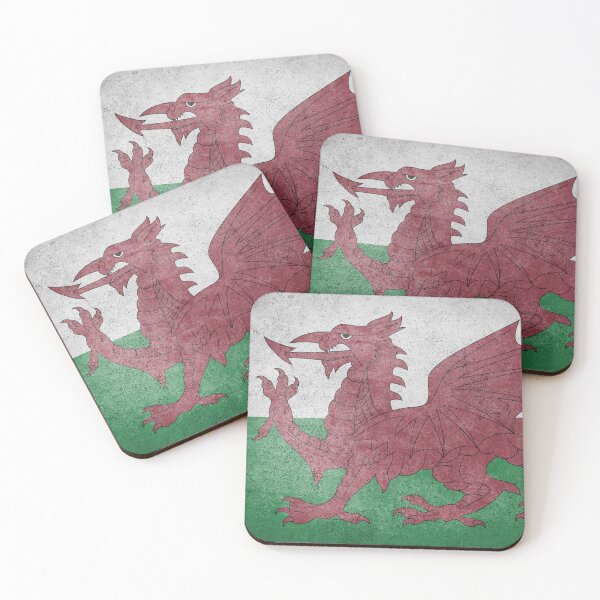 Item preview, Distressed, Old, Faded & Worn Flag of Wales (Y Ddraig Goch) designed and sold by STUDIO-72.