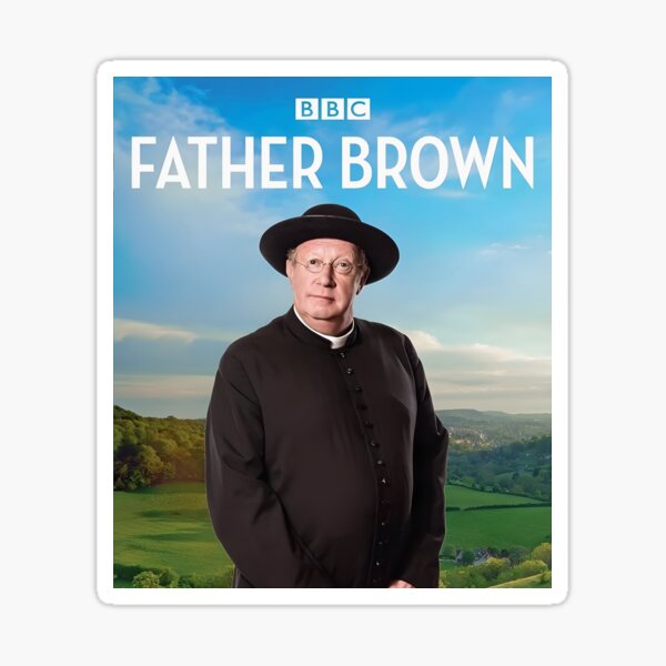 Vista previa del artículo con la obra «¡Pose icónica del padre Brown de la BBC!», diseñado y vendido por BronteDetenbeck.
