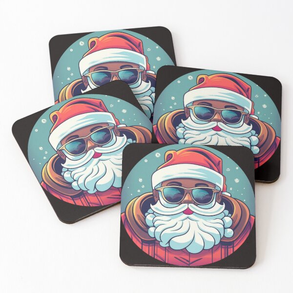 Item preview, Festive Black Santa Claus T-Shirt Sticker designed and sold by PedalPowerGFX.