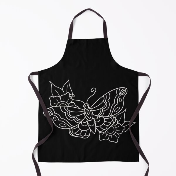 Item preview, American traditional butterfly with flowers flash Linework. designed and sold by ReaperRoseCo.