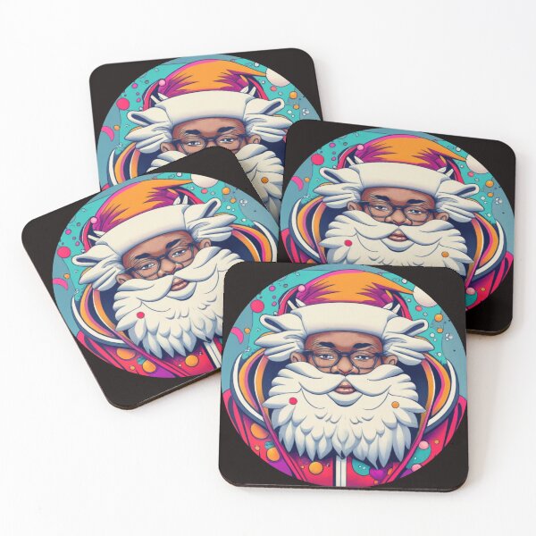 Item preview, Festive Black Santa Claus T-Shirt Sticker designed and sold by PedalPowerGFX.
