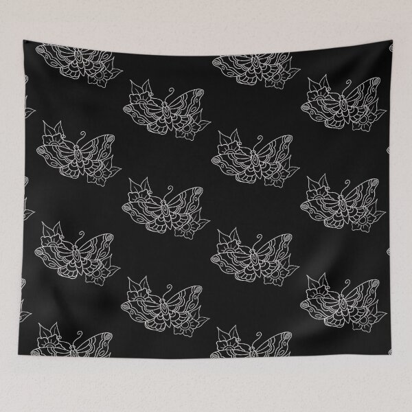 Item preview, American traditional butterfly with flowers flash Linework. designed and sold by ReaperRoseCo.