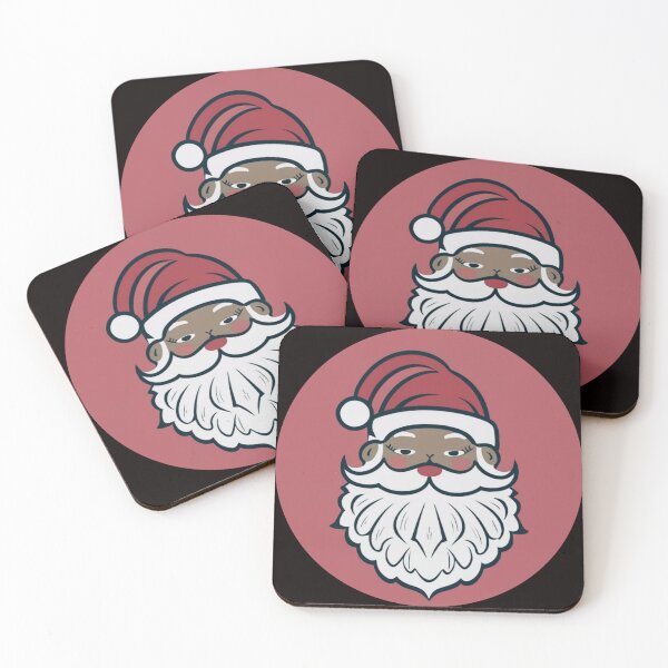Item preview, Festive Black Santa Claus T-Shirt Sticker designed and sold by PedalPowerGFX.