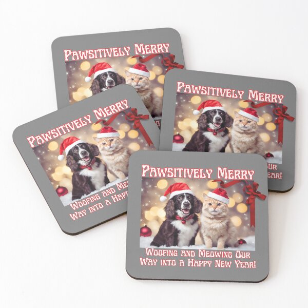 Item preview, Pawsitively Merry Christmas and Happy New Year designed and sold by InnerGrow.