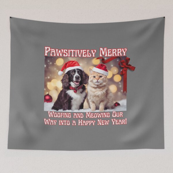 Item preview, Pawsitively Merry Christmas and Happy New Year designed and sold by InnerGrow.