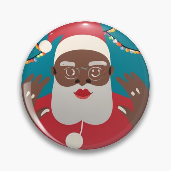 Item preview, Festive Black Santa Claus T-Shirt Sticker designed and sold by PedalPowerGFX.