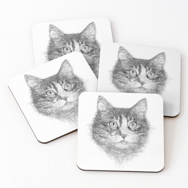 Item preview, Cat Scribble Art designed and sold by CaroScribbles.