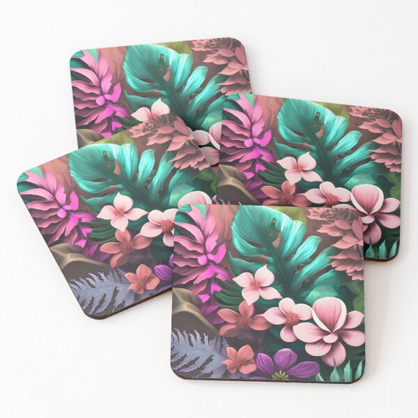 Item preview, Pink, Peach and Purple Jungle Flowers designed and sold by SusanEileenEvans.