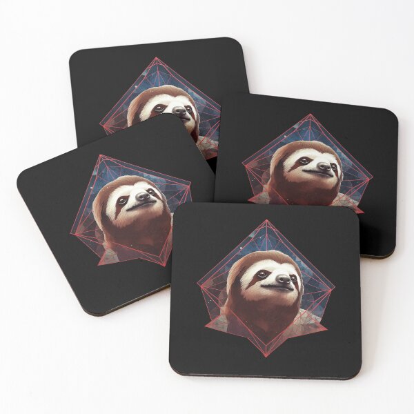 Item preview, Geometry in Relaxation: Sleek Sophistication with a Geometric Sloth designed and sold by MajesticArtPL.
