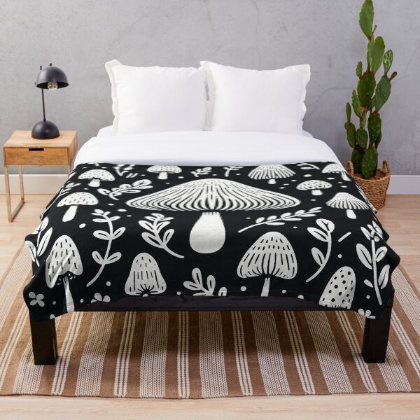 Item preview, Retro Minimalistic Mushroom and Leaves Pattern  designed and sold by GraphicsClub.
