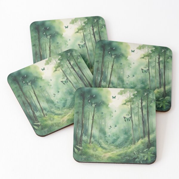 Item preview, Butterfly in Green forest_watercolour designed and sold by shokA Design.
