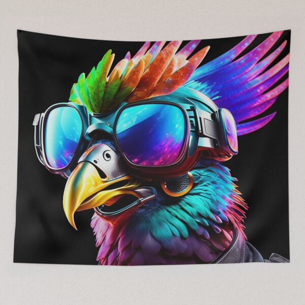 Item preview, Hyper Trippy Chicken Wearing Goggles designed and sold by GranitTR.
